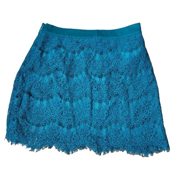 Forever 21 Emarald teal green lace skirt size small - Picture 1 of 6
